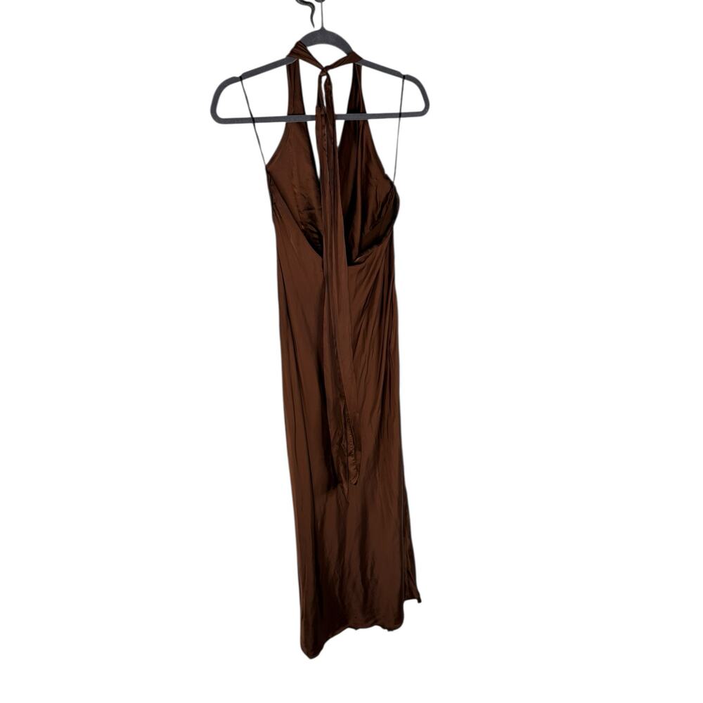 NBD Naila Halter Neck Gown Maxi Satin Party Formal Evening Elegant Gala Prom M - Picture 8 of 11